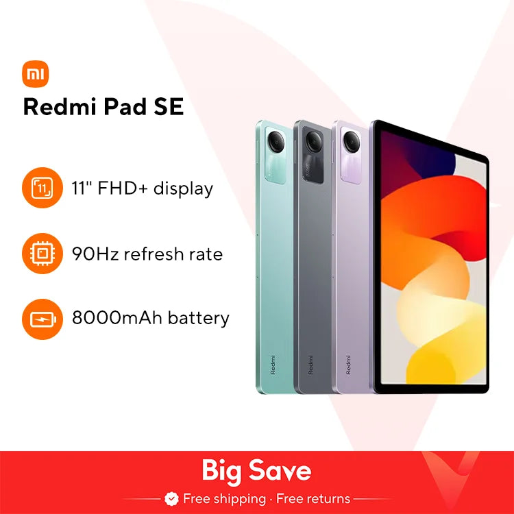 Xiaomi Redmi Pad SE 11 6GB/128GB 8GB/256GB Wifi EU Charger Global Version