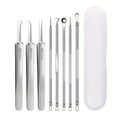 8 Pieces Stainless Steel Blackhead Removal Tool Set, Blackhead Clip, Tweezers, Beauty Facial Blackhead Remover, Acne Needle Tool