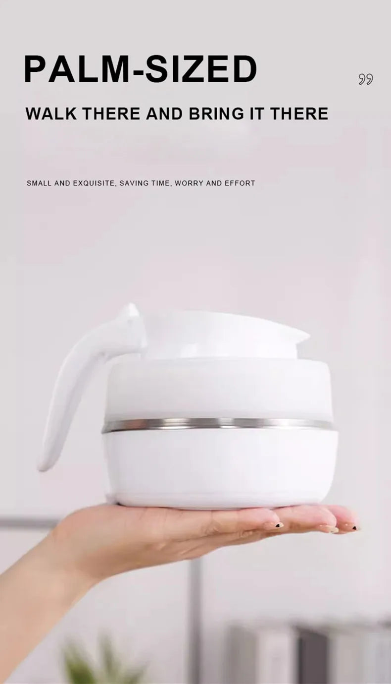 600ML Foldable And Portable Teapot Water Heater Household Travel Electric Water Kettle Kitchen Appliances Water Boiling Pot