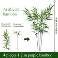 Artificial Green Bamboo PU+PVC Non-fading Light Luxury Demolition Bamboo Indoor and Outdoor Courtyard Decoration 1.2M To 2.4M
