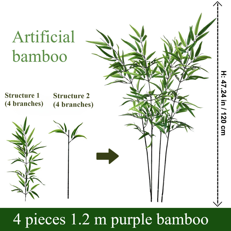 Artificial Green Bamboo PU+PVC Non-fading Light Luxury Demolition Bamboo Indoor and Outdoor Courtyard Decoration 1.2M To 2.4M