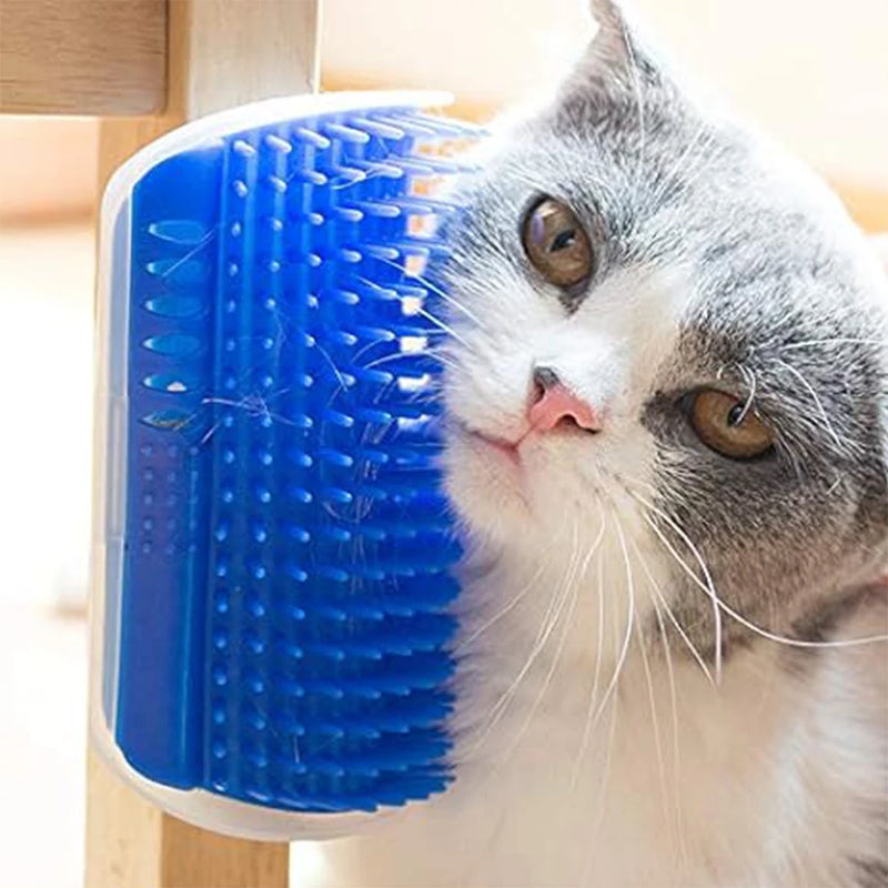 Cat Brush Comb Cat Toy with Catnip Cat Wall Brush Corner Cat Scratcher Massage Self Groomer Comb Pet Brush Corner cat scrubber