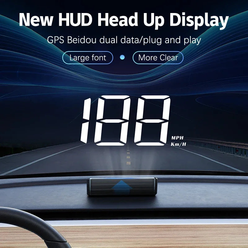 Xiaomi Car Head Up HD Electronics Accessories Display  GPS Speedometer Speed KMH Digital HUD Windshield Projector New Style