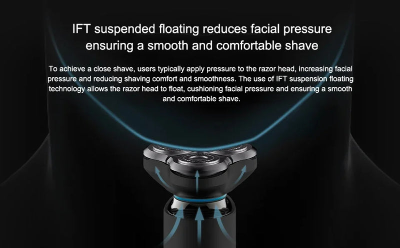 Xiaomi Mijia S500 Electric Shaver 3 Blade Men's Dry & Wet Shaving Washable Beard Shears Beard Trimmer for Mens Electric Shaver