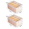 8PCS Storage Box Transparent Foldable Stackable Organizers with Steel Frames and Reinforced Handles for Clothes Books Sundries