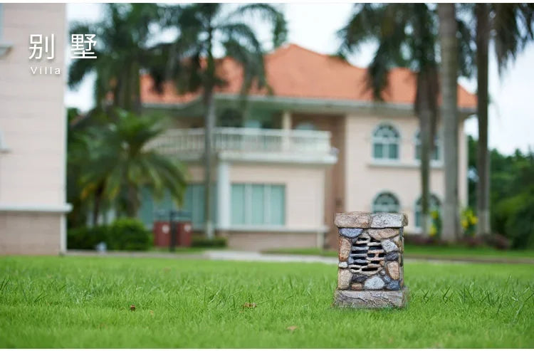 Solar wireless Bluetooth speaker outdoor waterproof sound garden villa sound imitation stone lawn speaker