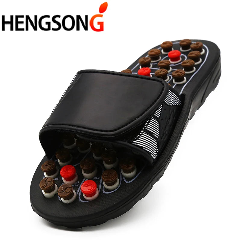 Acupoint Massage Slippers  Massager Shoes For Feet Unisex Home Flip Flop Health Care   Rotating  Feet Chinese Acupressure