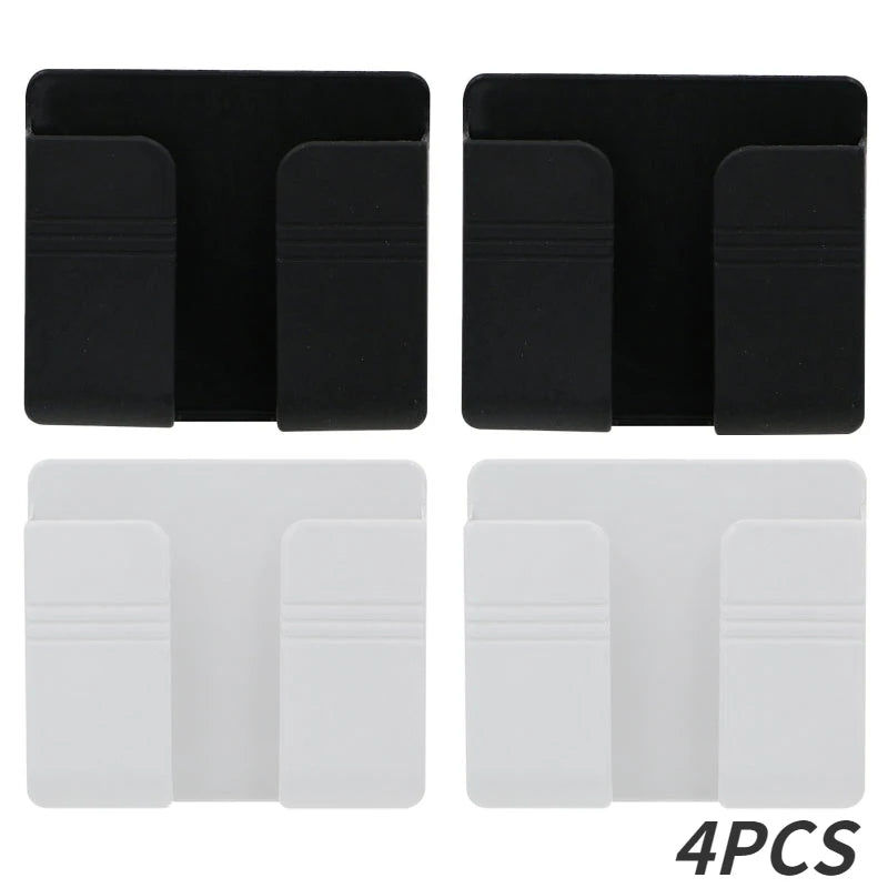 4/2/1Pcs Multifunction Punch Free Wall Mounted Storage Box Organizer TV Remote Control Mounted Mobile Phone Plug Charging Holder