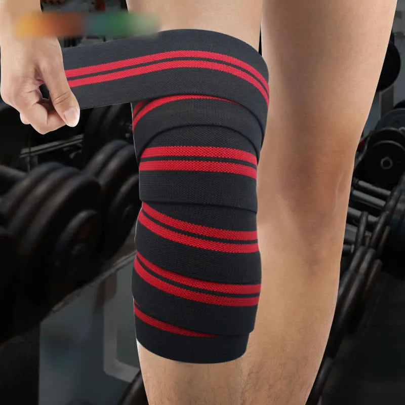 1pc Sports Knee Wraps Straps for Gym Workout Weightlifting Fitness Squats Training Elastic Knee Strap Sleeves Protector