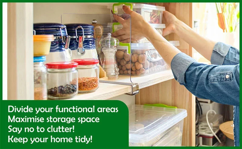 8/6/4/2pcs Transparent Closet Shelf for Wardrobe Organizer Cloth Divider Cupboard Bookcase Divider Baffle