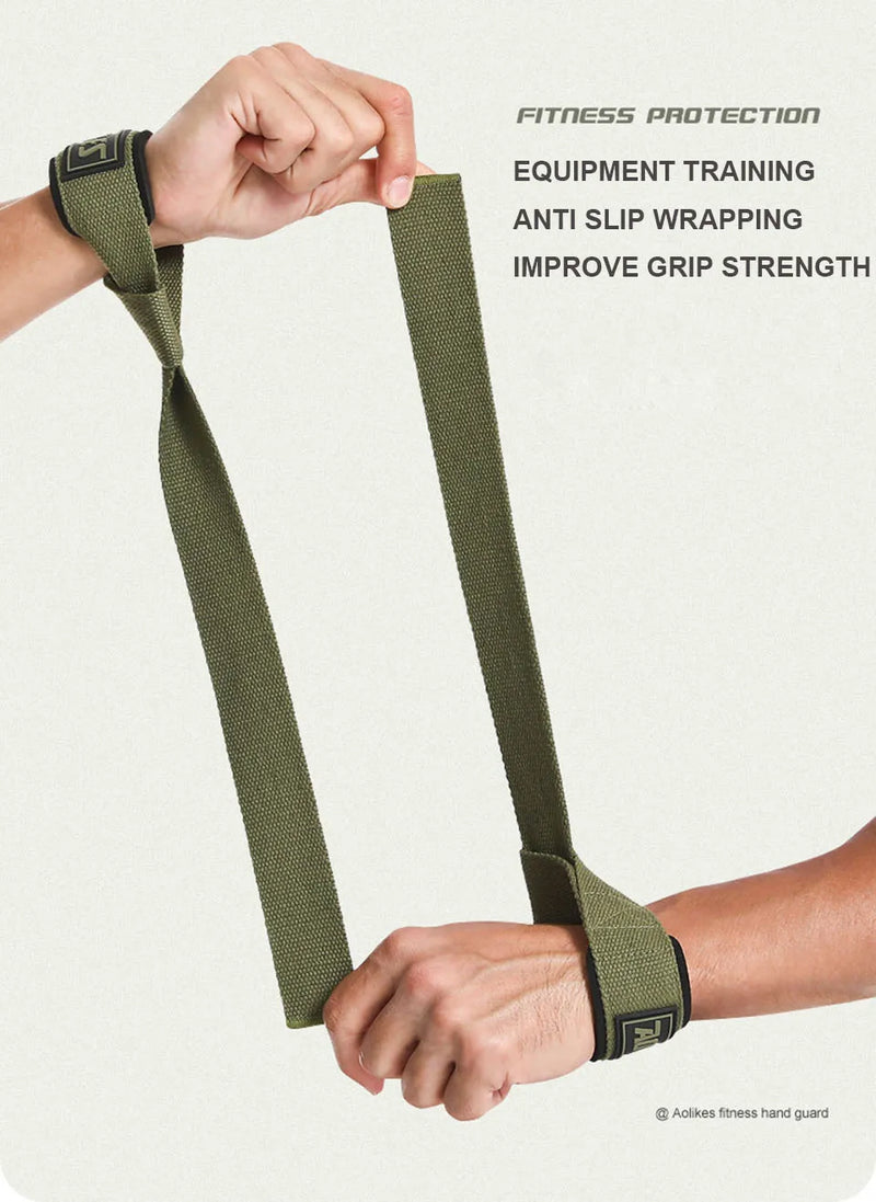 AOLIKES Weightlifting Wrist Straps Strength Training Adjustable Non-slip Gym Fitness Lifting Strap Wrist Support Grip Band