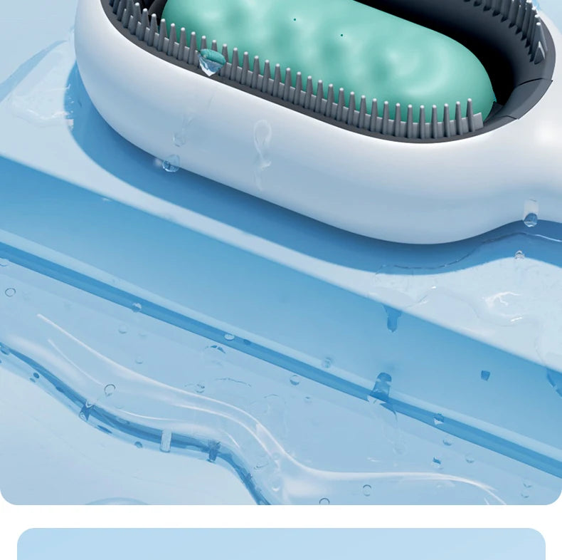 3-in-1 Cat Brush Long Hair Remover Brush for Dog Cat Silicone Pet Grooming Comb with Wipe and Water Tank Pet Product Accessories