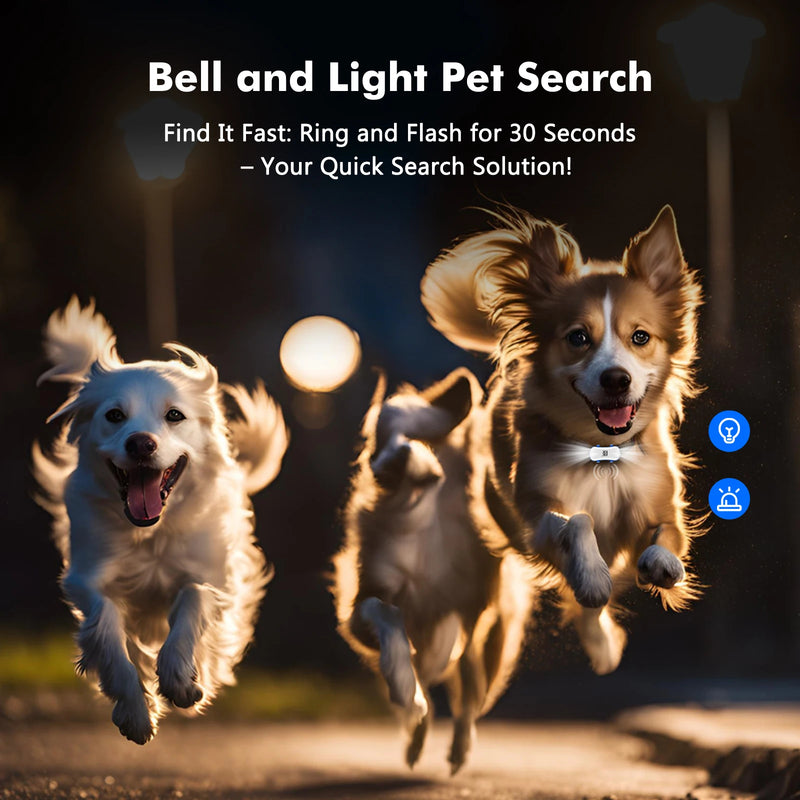 ‌4G Dog Cat GPS Tracker for Pets - Waterproof Smart Locator with App, Live Tracking & Light/Sound Search, Free Trial Included