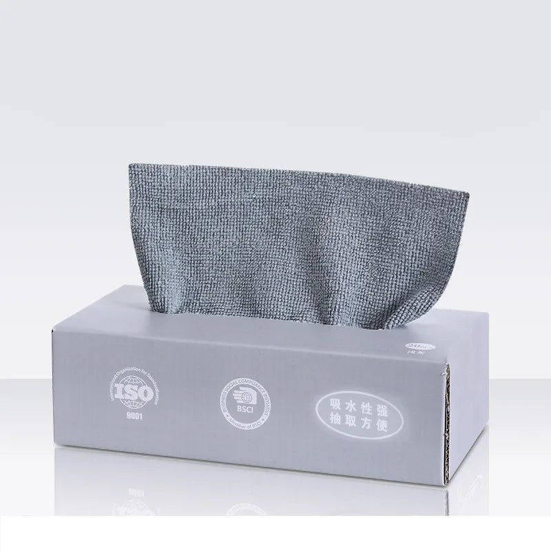 20pcs/box Pull-out Disposable Rags for Kitchen Household Absorbent Microfiber Scouring Pad