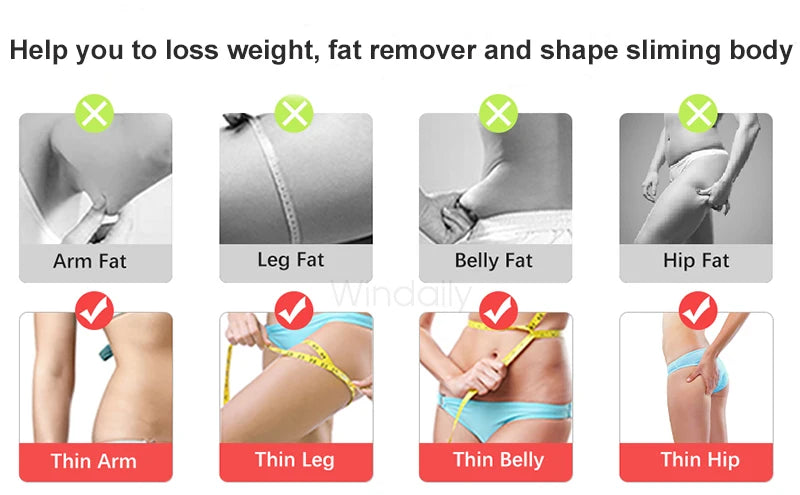 EMS & RF Radio Frequency Body Slimming Machine Fat Burner Slim Shaping Device LED Light Therapy Lose Weight Cellulite Massager