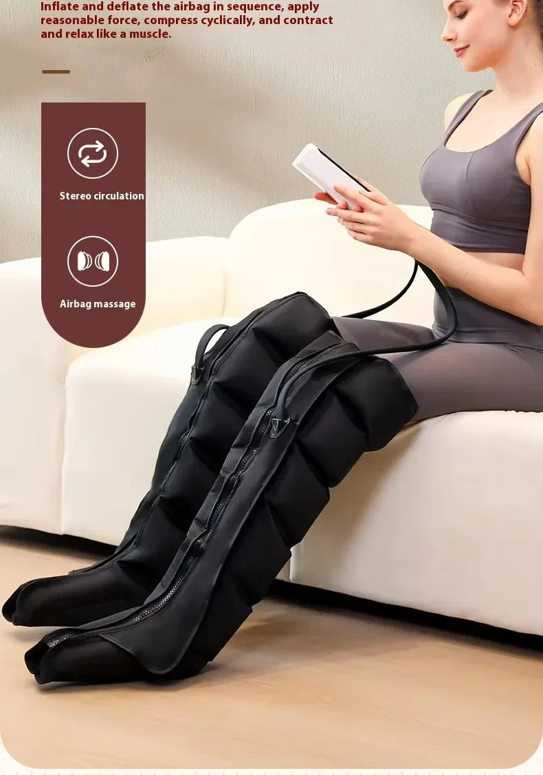 Air Pressure Leg Massager Foot Massage Boots Kneading Squeeze Deep Relaxation Calf With Remote Control