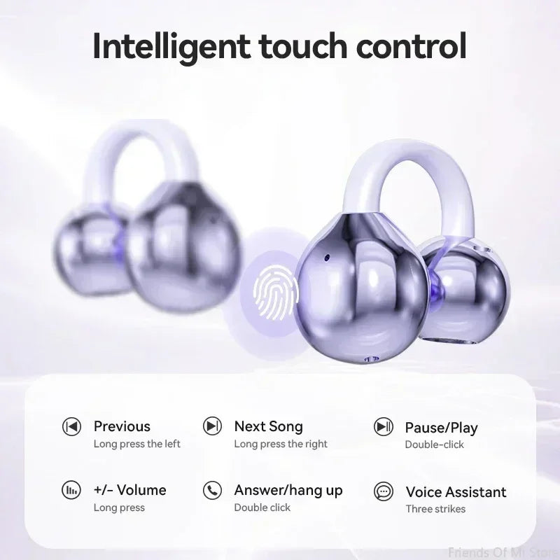Xiaomi Open Ear Clip Earbuds ENC Wireless Bluetooth5.4 Headphone Noise Cancelling Earphone With Mic For Android iOS