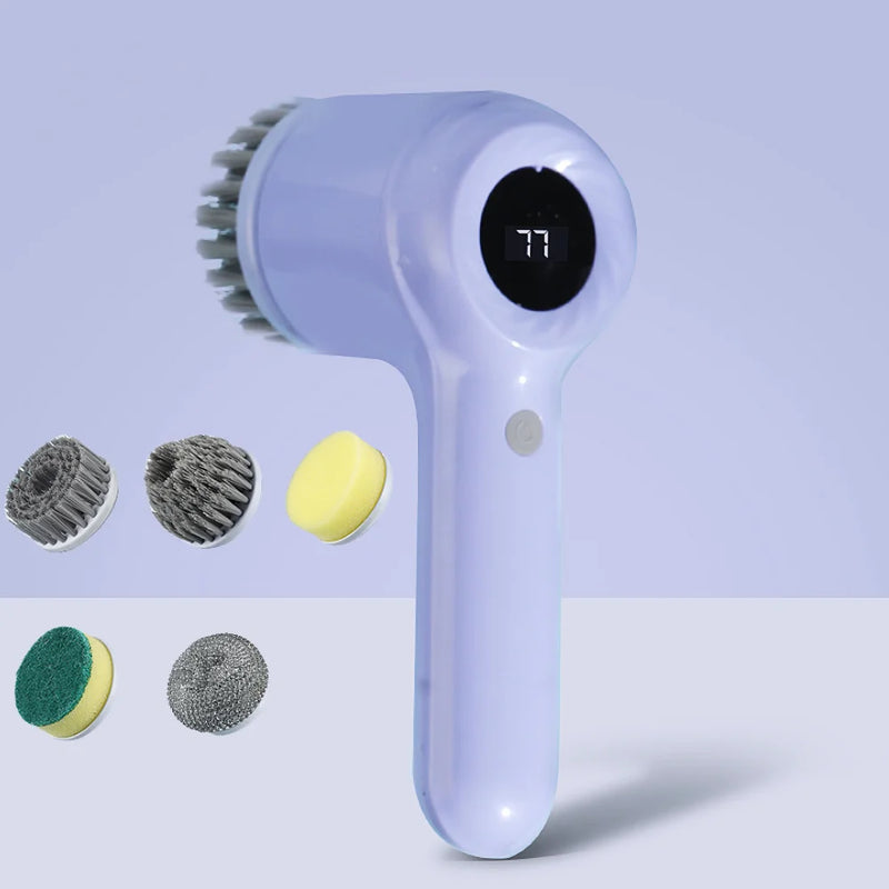 USB Electric Rotary Scrubber Cleaning Brush,With 5 Brush Head Electric cleaning brush,For ,Kitchen,Bathtub Tile Scrubber