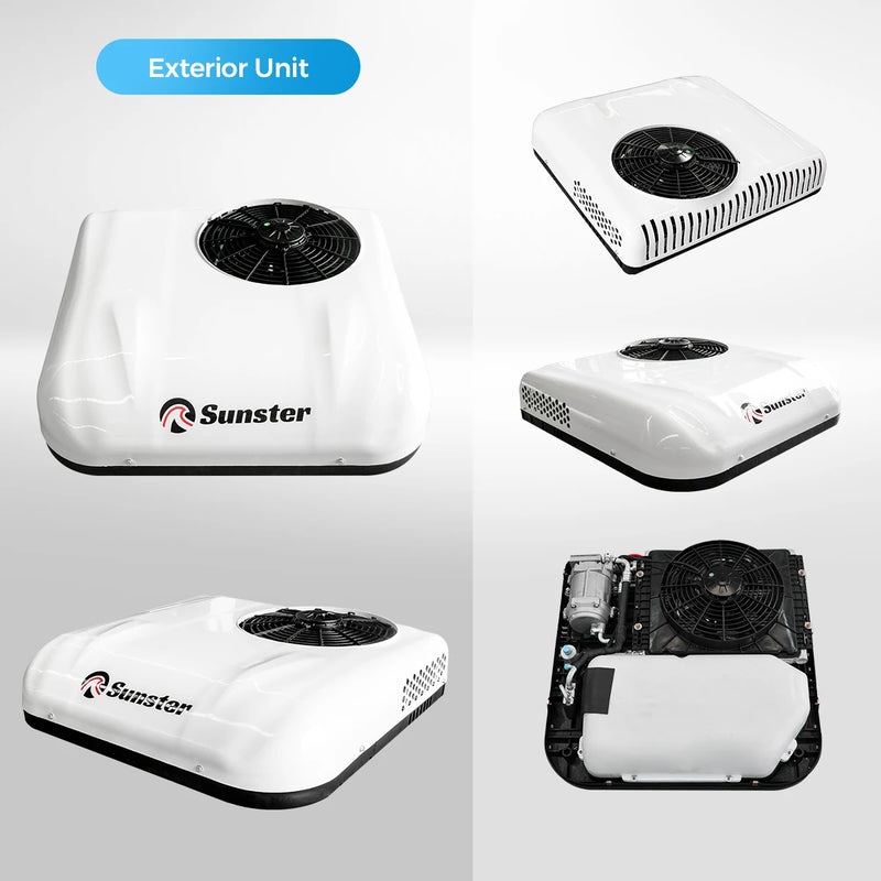 12V 24V RV Air Conditioner Rooftop Air Conditioner for Cooling Easy-to-install RV DC Unit for RVs Camper Trucks CaravanEtc.