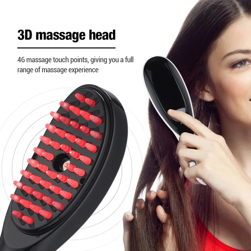 Electric massage comb for hair loss prevention, meridian head massage device, phototherapy hair care comb, colorful hair care ma