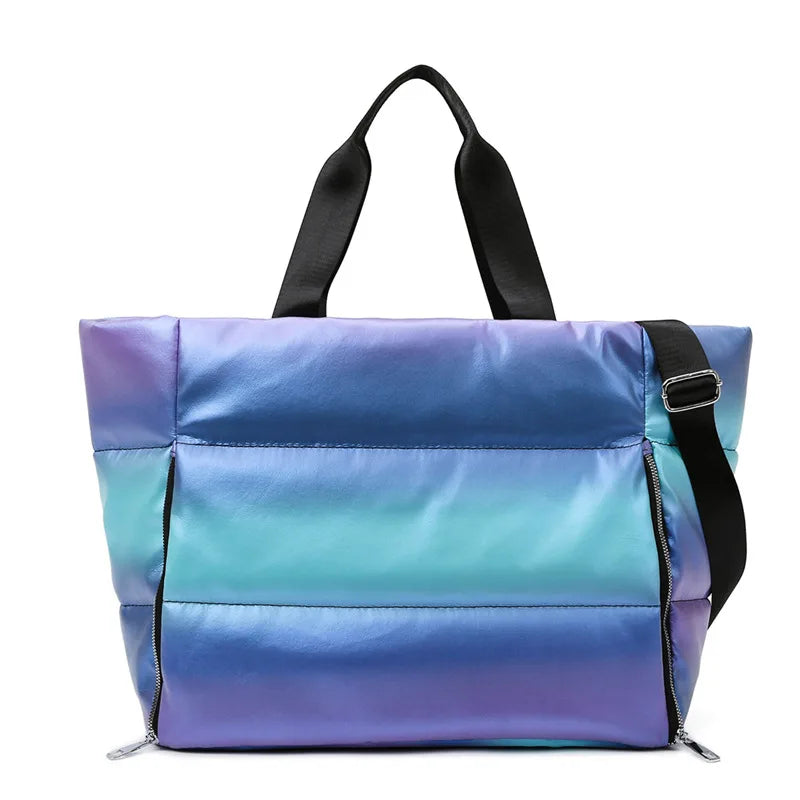 Yoga Mat Bag Women Gym Bag Tote Fitness Sports Large Capacity Travel Shoulder Bag Zipper Storage Bags Winter Ladies Wet Dry Pack