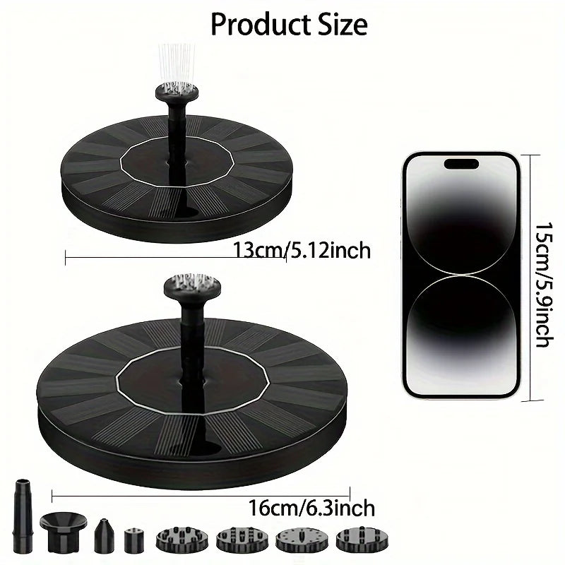 1pc Solar Fountain Outdoor Pool Solar Fountain Pump Essential In Summer Suitable For Ponds Swimming Pools Gardens