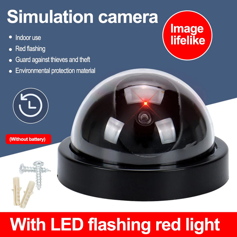 1Pcs Dummy Fake Camera with LED Red Light No Wiring Required Indoor Outdoor Fake Dome Security Camera Protection For Home